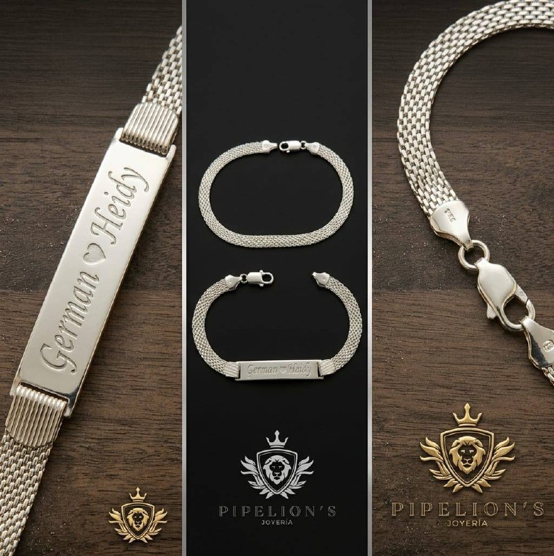 Pulseras grabadas German y Heidy